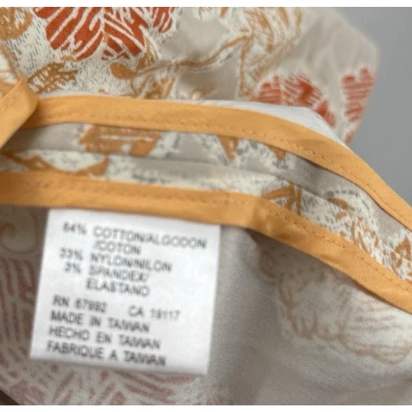 Sigrid Olsen Sport Women’s Long Blazer Cream Orange Floral Size Small - Picture 9 of 10
